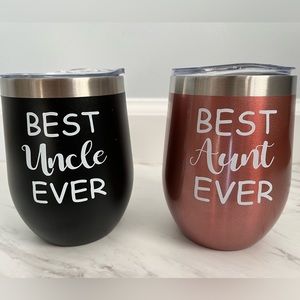 Aunt and Uncle wine tumblers